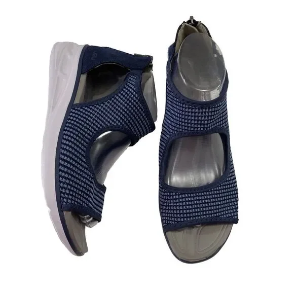 JBU by Jambu Margot Sandals Womens 9W Blue Slip On Comfort Casual B2MRT73