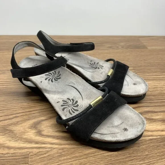 Abeo Womens Sandal Bio System‎ Orthotic Comfort Black Open Toe Size 10