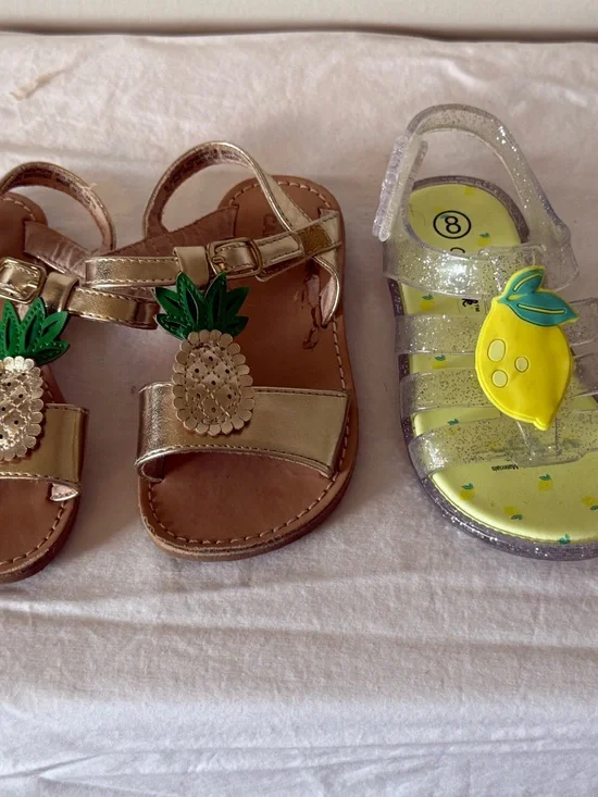 Toddler Girl Summer Sandals - Jelly and gold