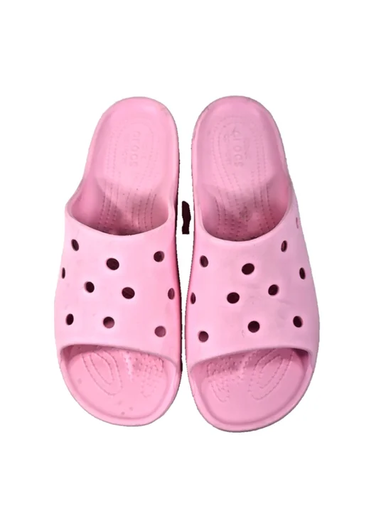 Crocs Classic Platform Slide Flamingo Pink Women Casual Sandal Slipper Womens 10