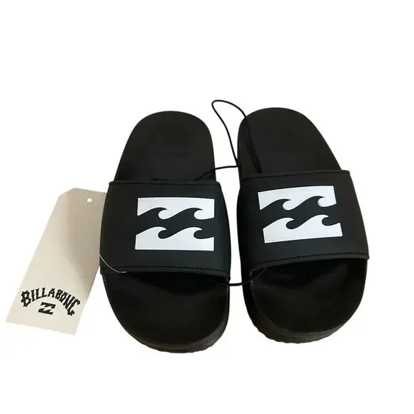 Billabong Black Sole Slide Sandals - Size 11 NWT