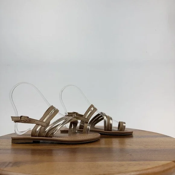 New NWOB Little Kids Kurt Geiger Mini Deliah Brown Leather‎ Sandals Size 13 C