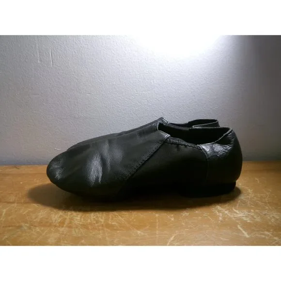 Pre-Owned Dance Jazz Shoes So Danca JZ43 Child 4W Black Pull On Leather Split