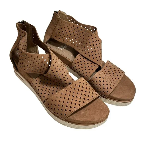 Eileen Fisher Womens Sport P Perforated Nubuck Sandals size 11 Lk Nw!! $235‎