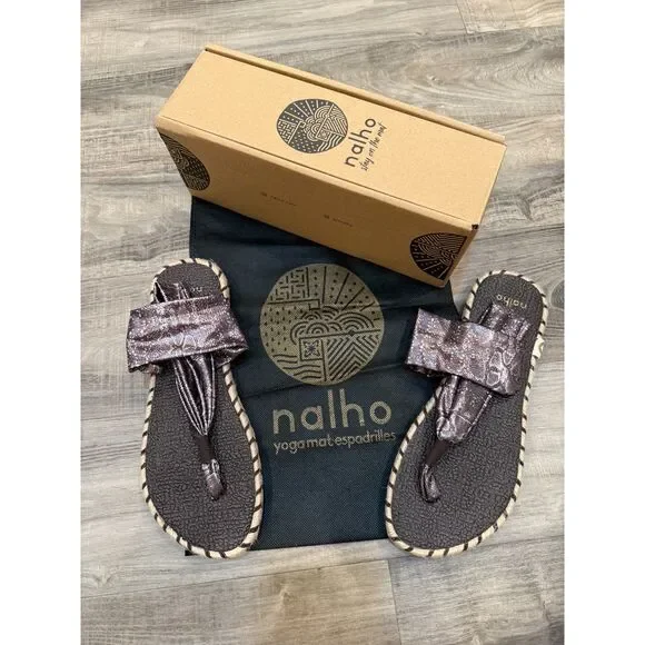 Nalho Ganika Sandal sz 10 / Ganika Snake Brown New with Box