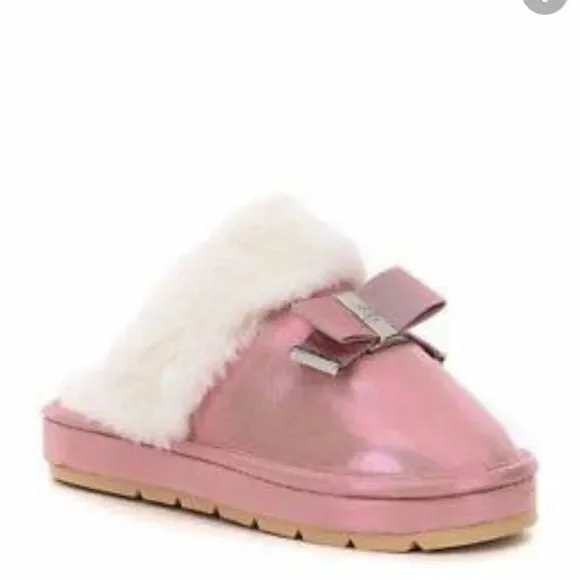 Michael Kors Girls Grace Bow Slippers