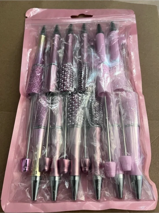 Pink Decorative Ballpoint Pen Set - 12 Pack