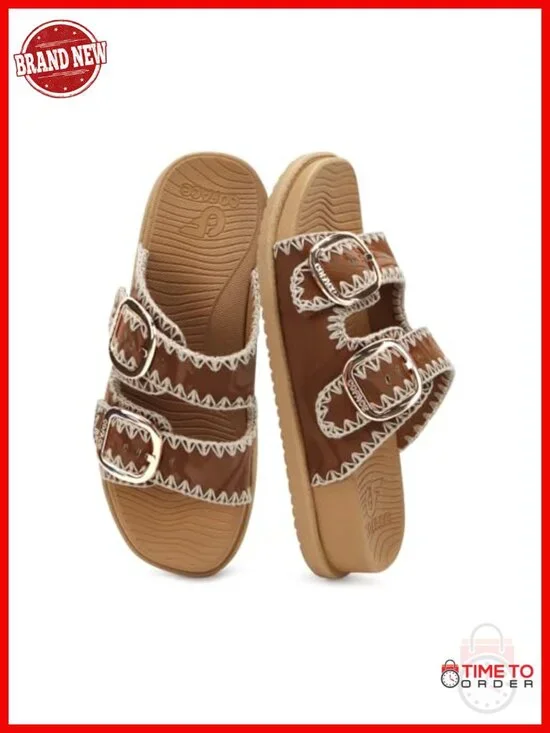 Adjustable Strap Cloud Soft Cushioned Beach Slides Flat Sandals