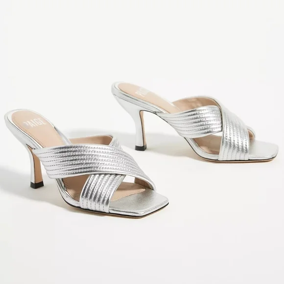 Paige Leigh Open-Toed Silver Heel