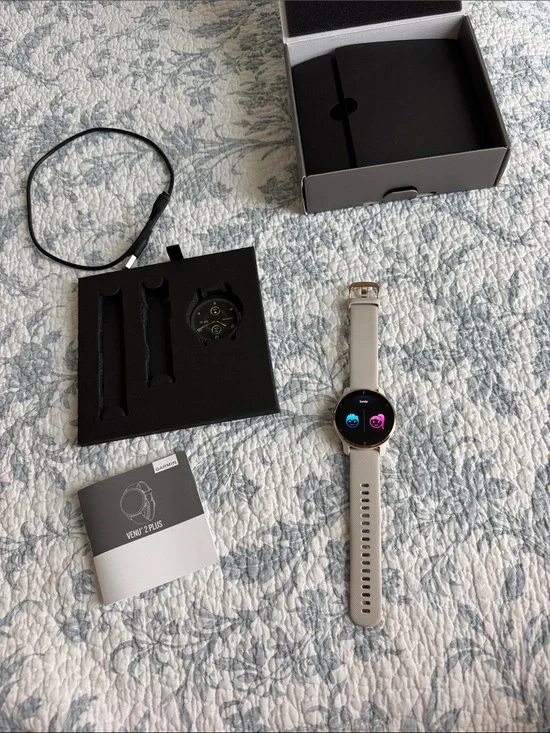 garmin Venu 2 Plus Smartwatch - Light Sand/Gold