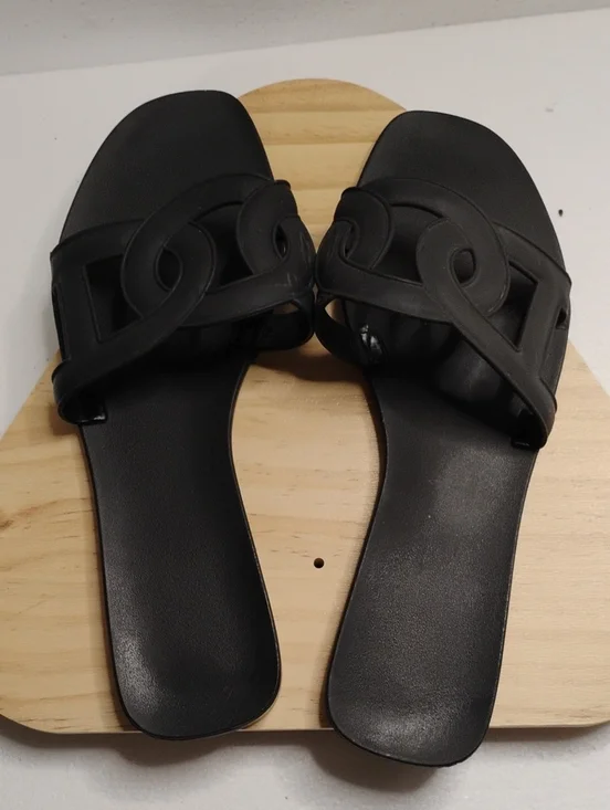 Black Women's Slide Sandals - Classic Casual Comfort