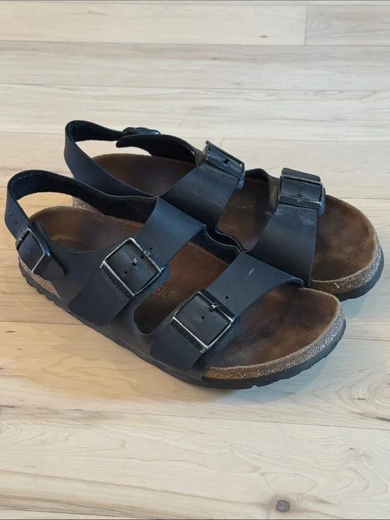 Birkenstock Black Milano sandals-Size 39-8-8.5-Boho-Hippie-Festival