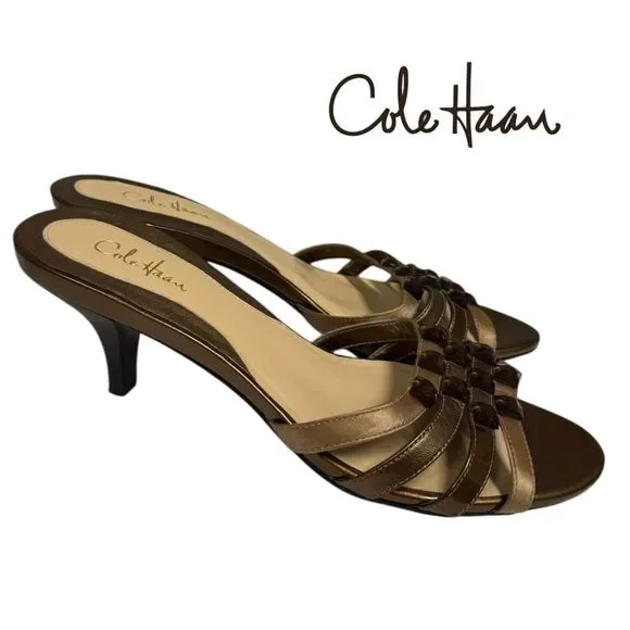Cole Haan Vintage Slide Embellished Heel Sandals 7