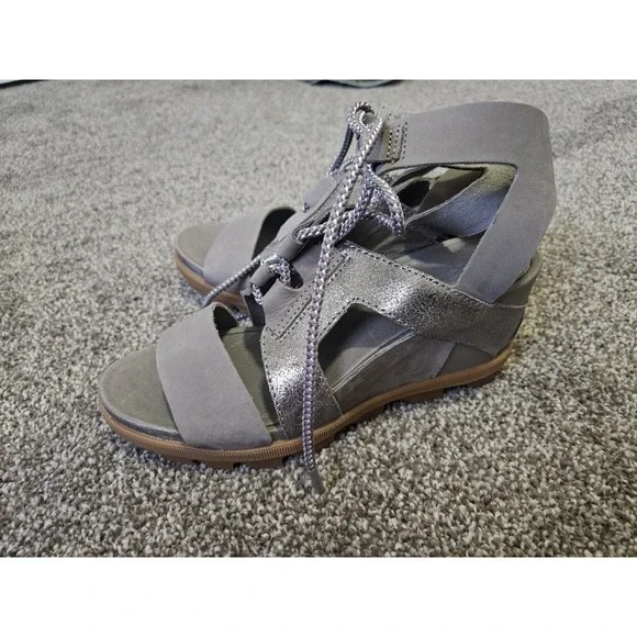 Sorel Women's Joanie II Ankle Lace Sandal Color Ash‎ Brown Size 7.5 NWOB Strappy