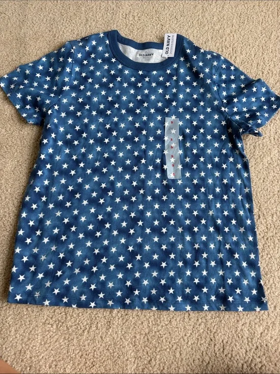 Old Navy Navy Blue Star-Print Short Sleeve Tee