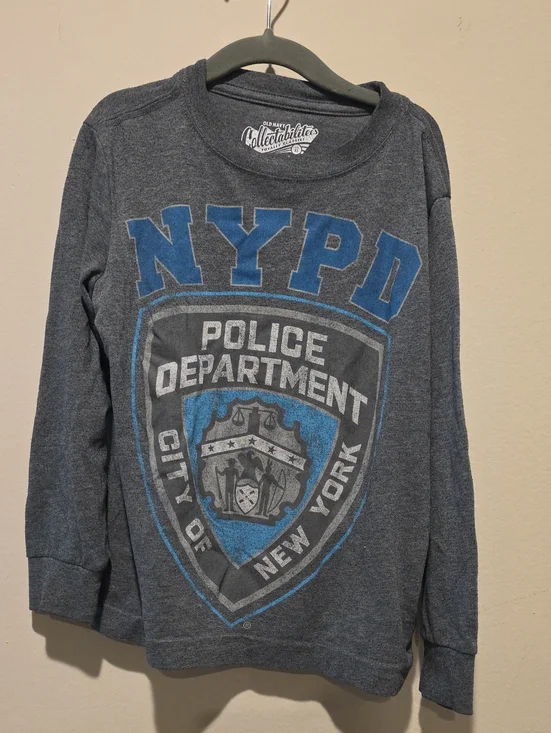 Kids NYPD Graphic Long-Sleeve Top - Blue/Gray