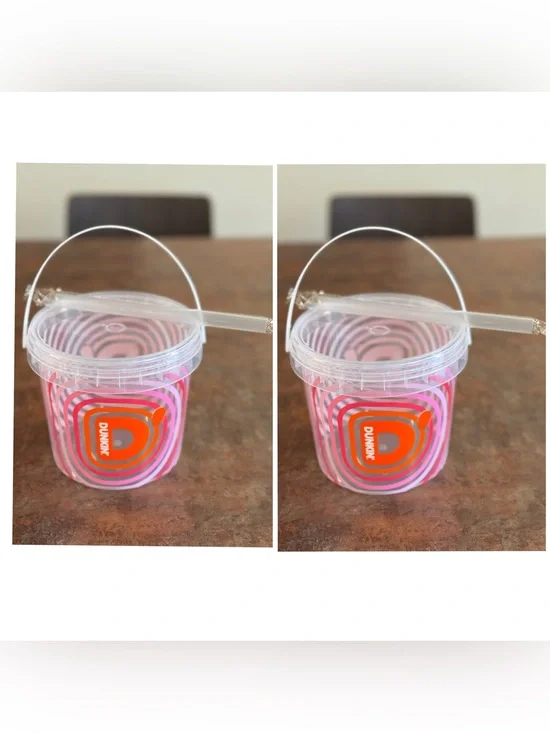 2026 Dunkin’ 48oz Drink Bucket w/ Lid & Straw set of 2
