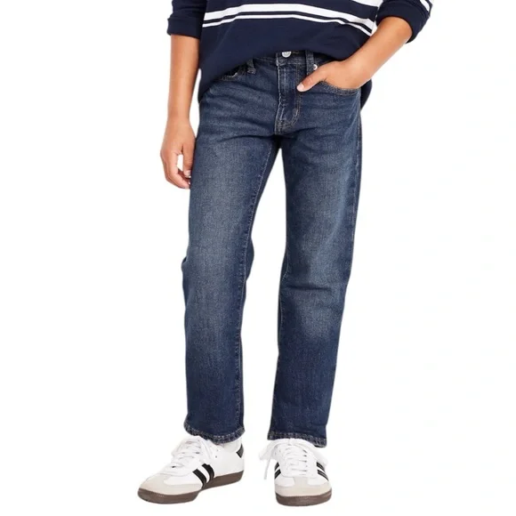 Old Navy Boys Dark Wash Straight Leg Jeans- New!