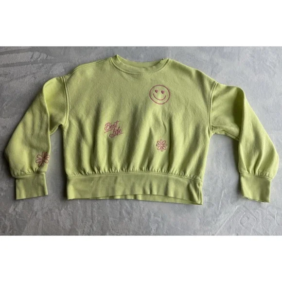 Old Navy Girls' Long Sleeve Top Yellow Size 10/12