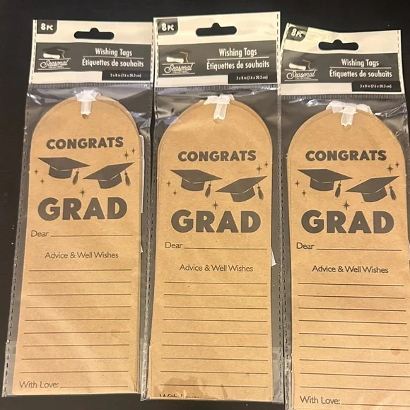 Graduation Congrats Advice & Well Wishing Tags 🏷️ Brown