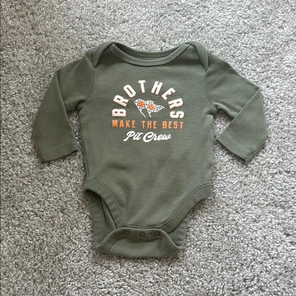 Old Navy Green Bodysuit Brothers Make the Best Pit Crew