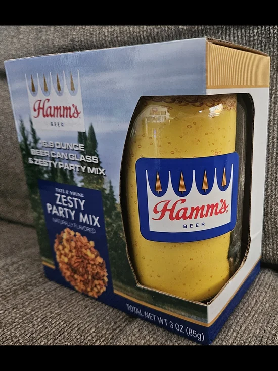 Hamm’s Brewing Company Beer Glass Snack Mix Limited Edition Sealed New RARE!