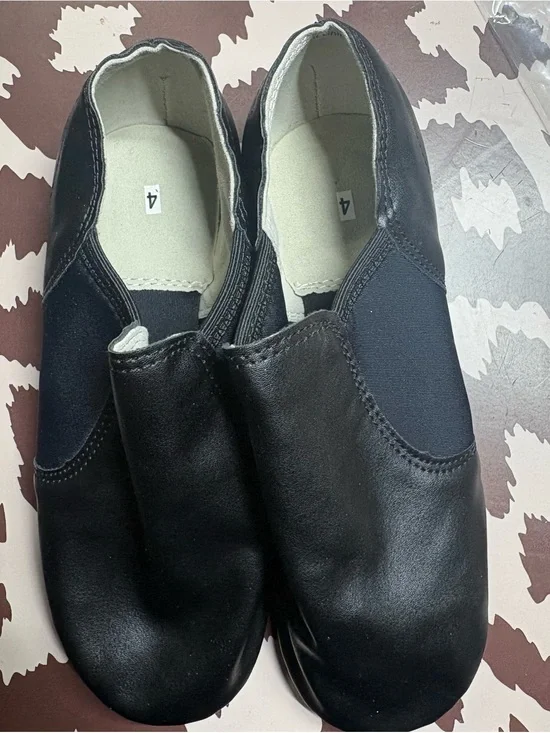 Kids Black Slip-On Dance Slippers,  Jazz shoes
