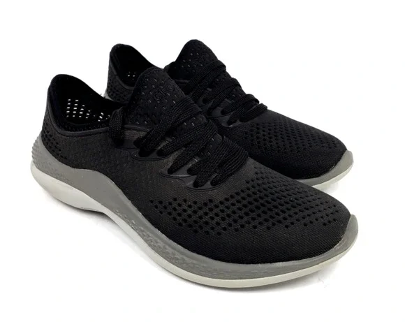 Crocs LiteRide 360 Pacer Womens Size 6 Black Gray Sneaker Shoes 206705