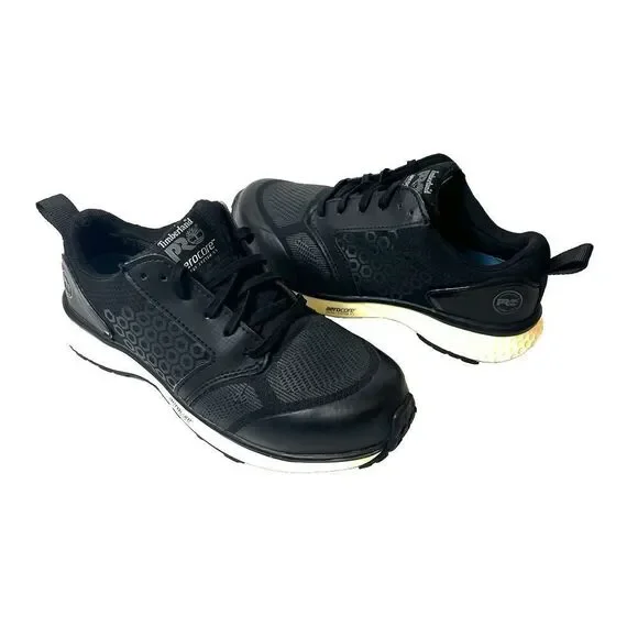 Timberland PRO524 Aerocore Womens 7 Work Shoes Black Synthetic Lace Up Steel Toe