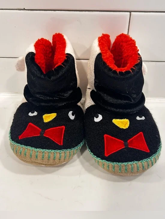 Hanna Andersson Toddler Penguin Slippers Woo Blend Size 9/10