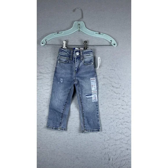 Old‎ Navy Jeans Boys 18-24 Months Blue Karate Skinny Adjustable Waist Stretch