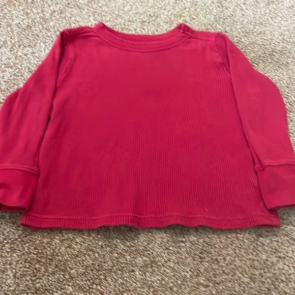 Old Navy red long sleeve thermal shirt 3T