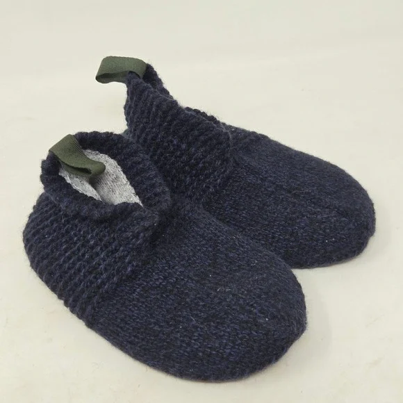Bombas‎ Kids Gripper Slippers Navy Blue Knit Toddler Size 5-7 Slipper Socks