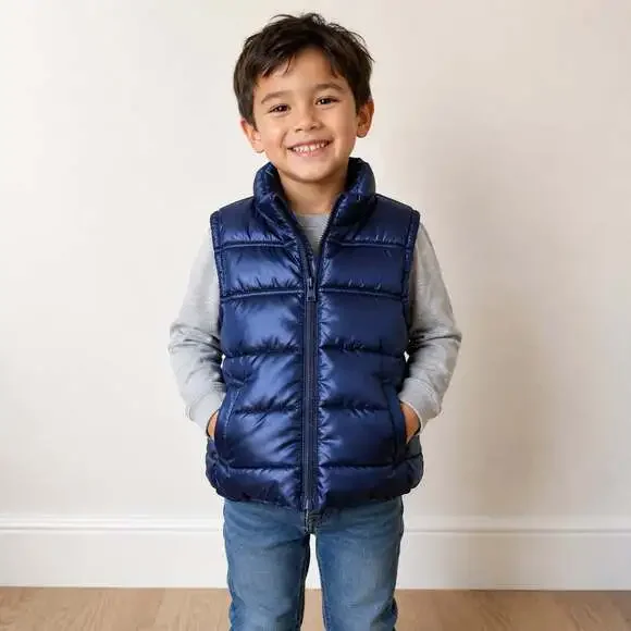 Old Navy Boys Navy Blue Puffer Vest C138LM