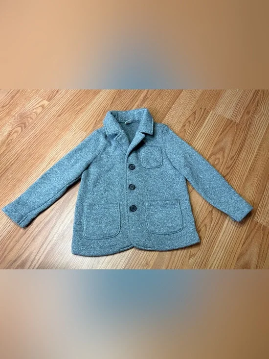Old Navy Gray Kids Pea Coat with Buttons