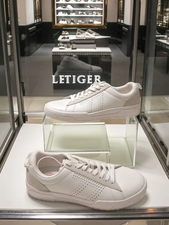 New Le Tigre Tompkins Bright White Casual Low-Top Sneakers Women 10M