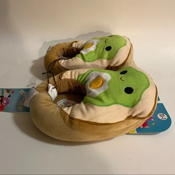 Squish‎ mallows Slippers Girls Size 13-1 Plush Avocado Toast Slip On Shoes