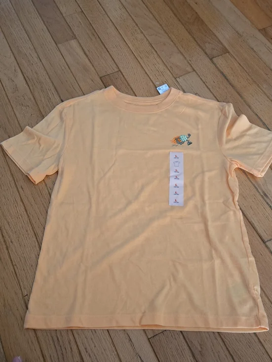 Kids Old Navy Peach Short Sleeve Tee With Pickle Ball Graphic New