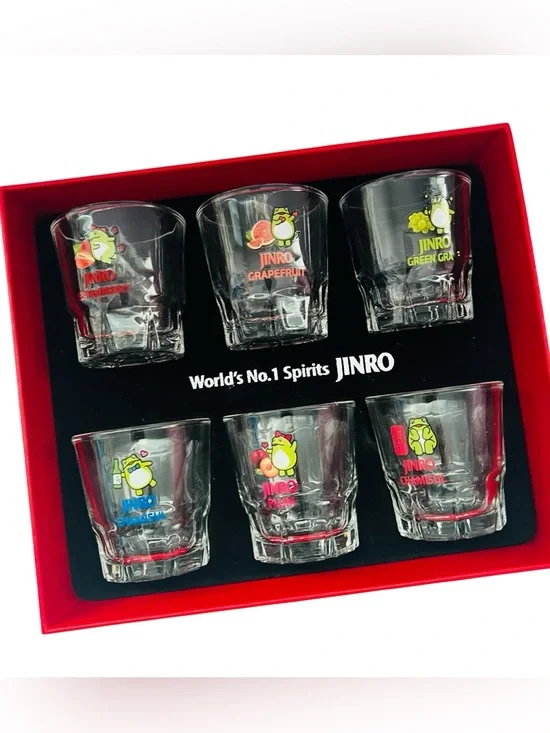 Jinro Shot Glasses Set of 6  New in box ▪️C309