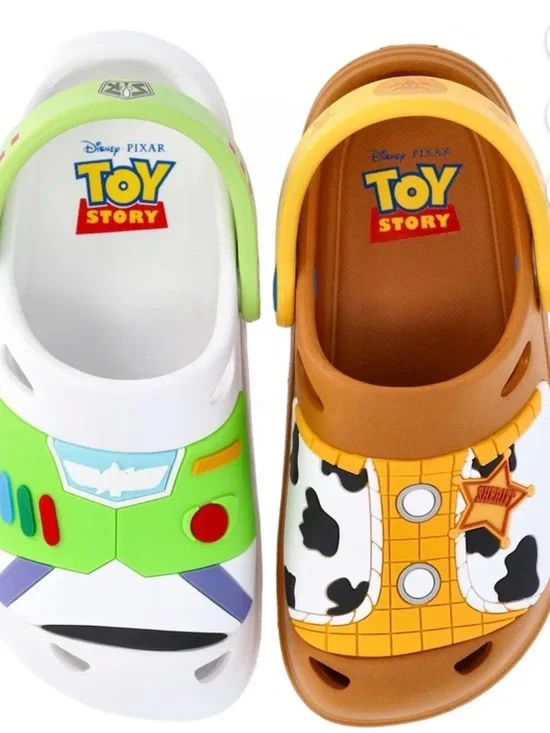 Disney Pixar Toy Story Kids' Buzz & Woody Slip-On Clogs - Green & Brown