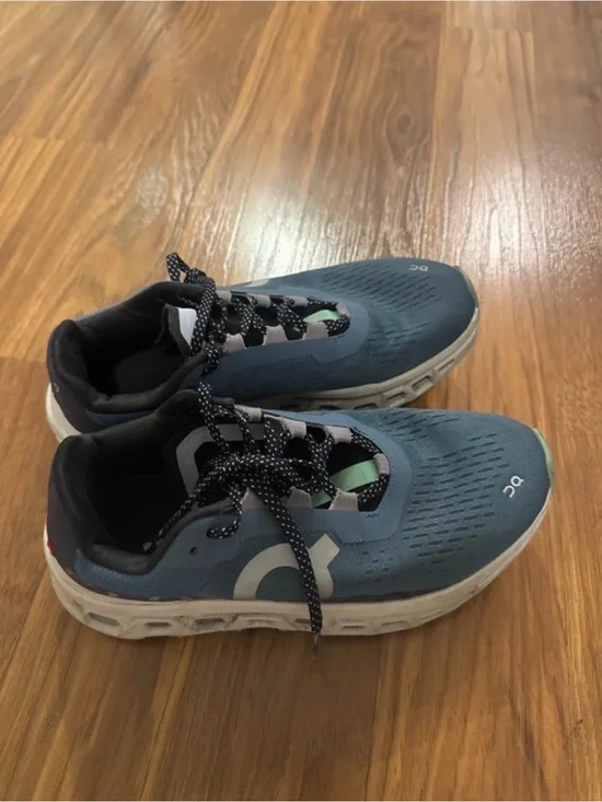 On Cloud Blue Running Shoes with Black Accents