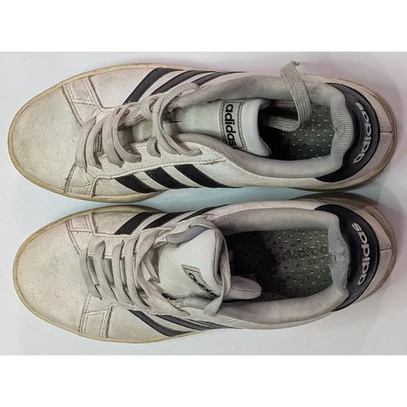 Adidas Grand Court Sneakers Mens 9 White Black Fair Casual Classic F36392