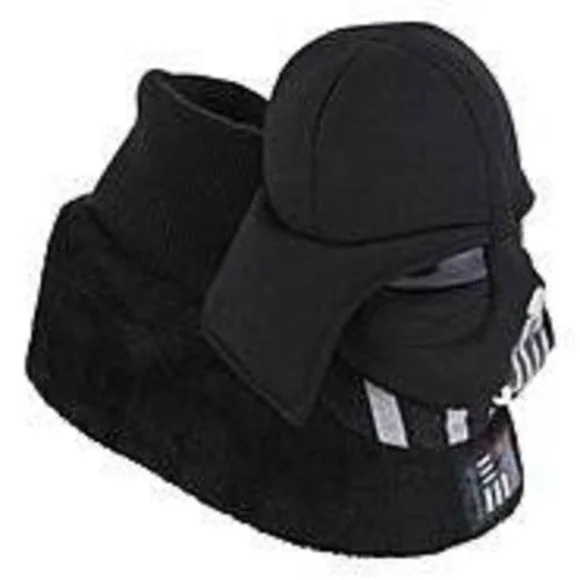 Toddler Boys Disney Star Wars Darth Vader Slippers 7/8 Black Sock Slip On