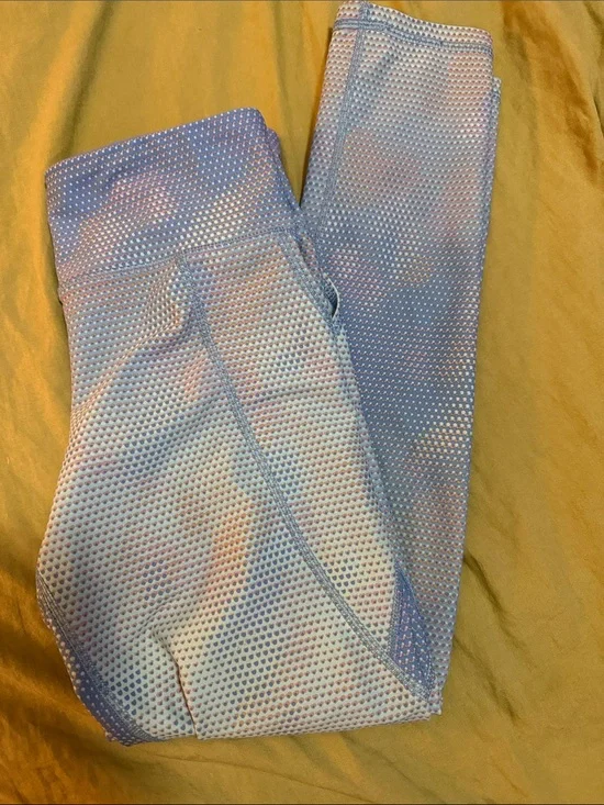 Old Navy Light Blue Honeycomb Texture Girls' Leggings