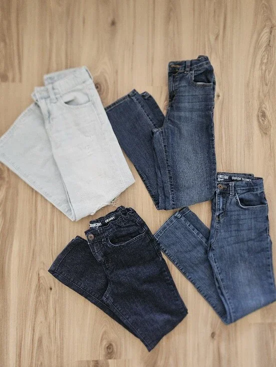 Girls Denim Jeans Bundle - 4 Pairs
