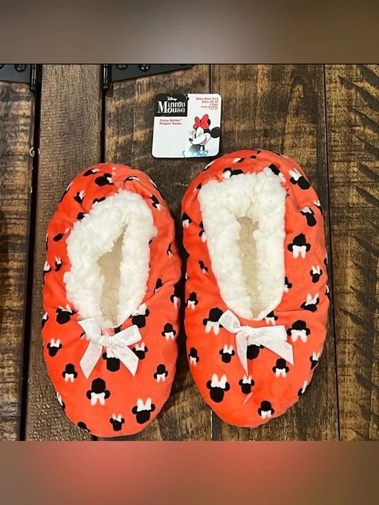 Disney Minnie  Gripper Slippers  Fuzzy Babba slipper socks