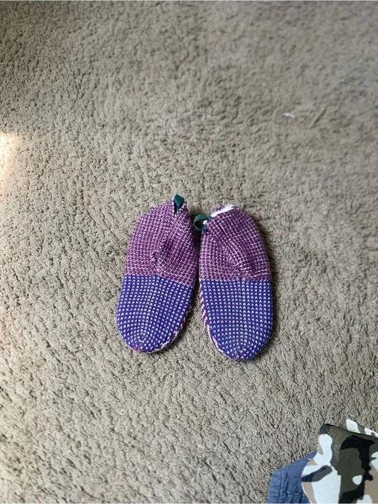 Bombas Purple Two-Tone Kids Slippers