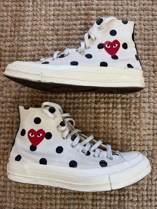 CDG Play Converse ‘70 Hi in Polka Dot