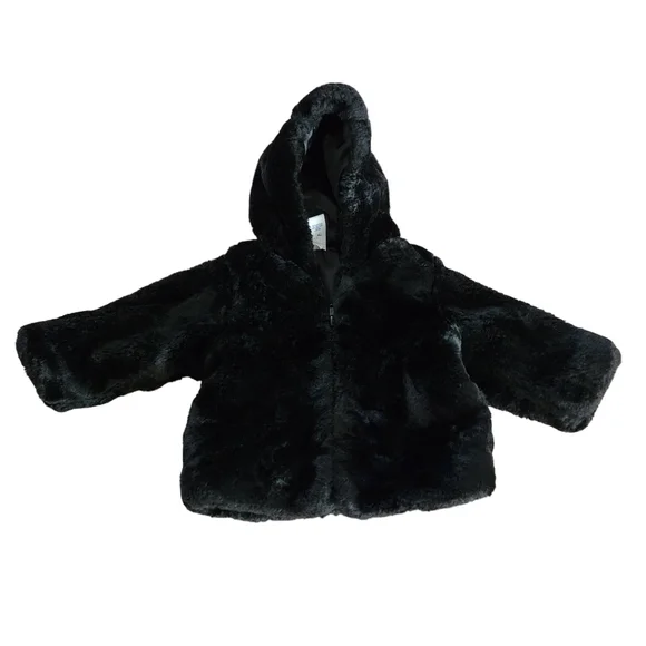 Old Navy Kid's Faux Fur Full-Zip Hoodie - 6-12 Months