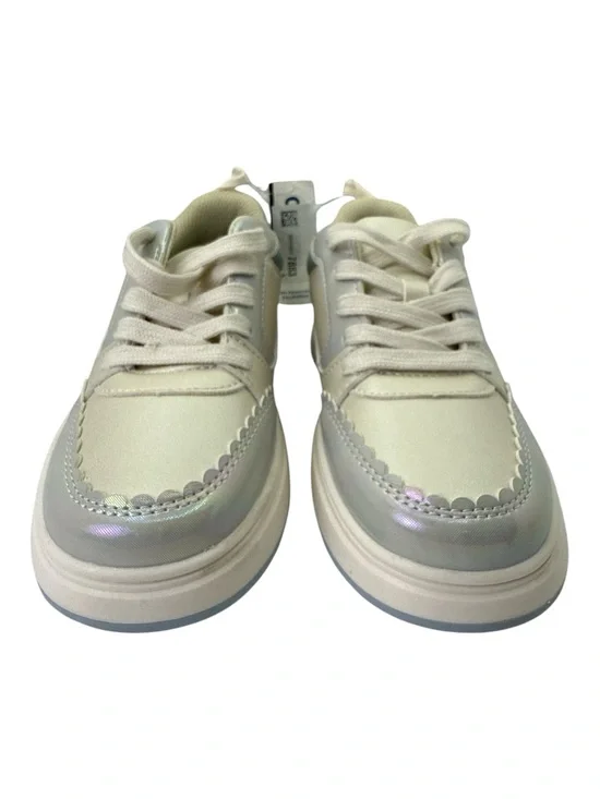 Old Navy Girls Shiny Low-Top Sneakers Metallic Sparkle Shoes Trendy‎ Casual Sz 1